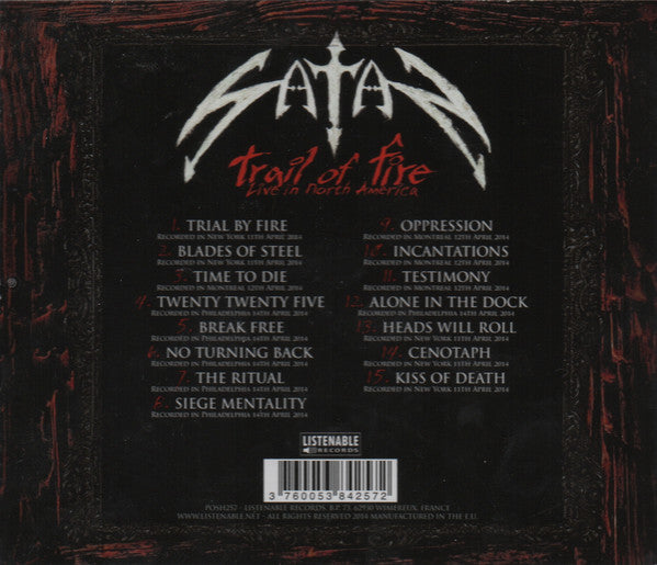 Satan : Trail Of Fire - Live In North America (CD, Album)