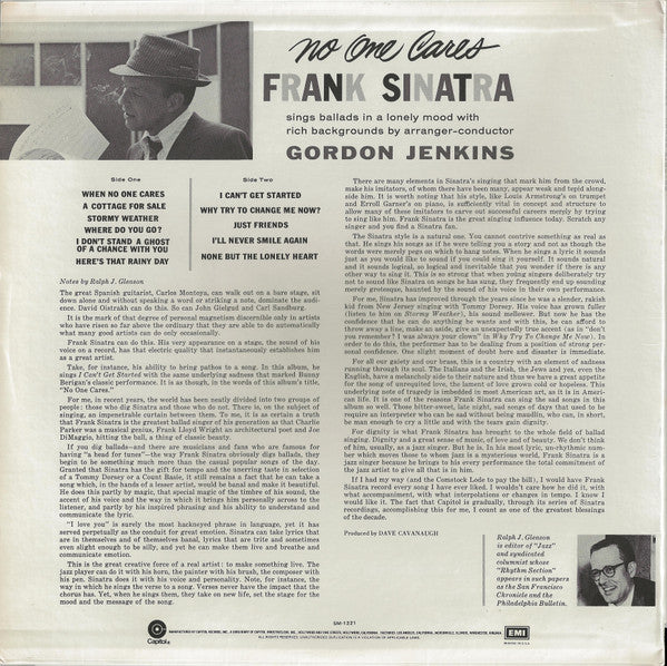 Frank Sinatra : No One Cares (LP, Album, RE)