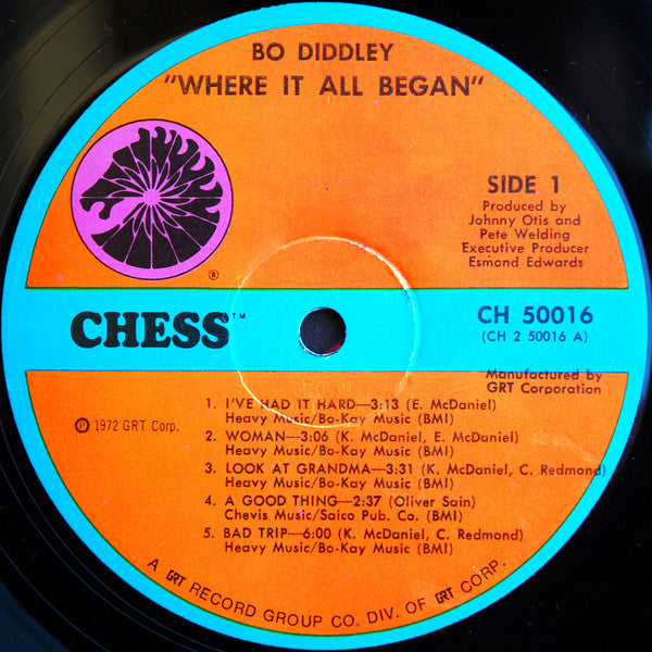 Bo Diddley : Where It All Began (LP, Album, GRT)