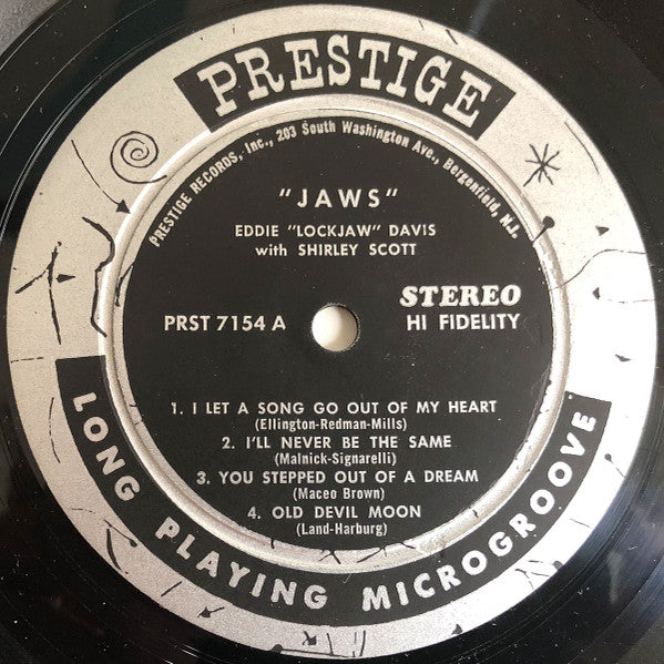 Eddie "Lockjaw" Davis With Shirley Scott : Jaws (LP, Album)