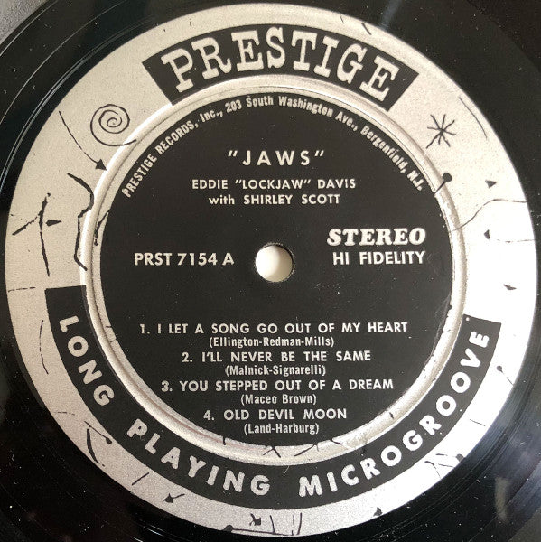 Eddie "Lockjaw" Davis With Shirley Scott : Jaws (LP, Album)