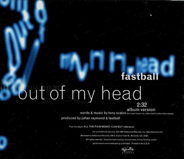 Fastball : Out Of My Head (CD, Single, Promo)