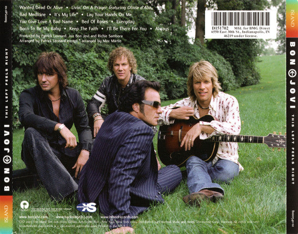 Bon Jovi : This Left Feels Right (CD, Album, Club)