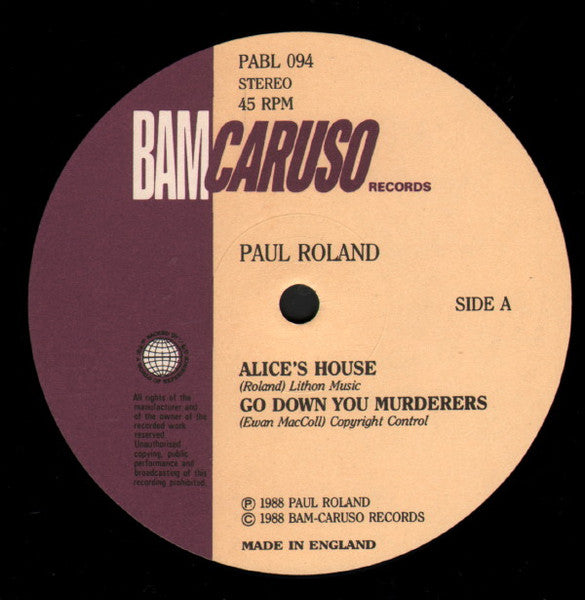 Paul Roland : Alice's House (12")