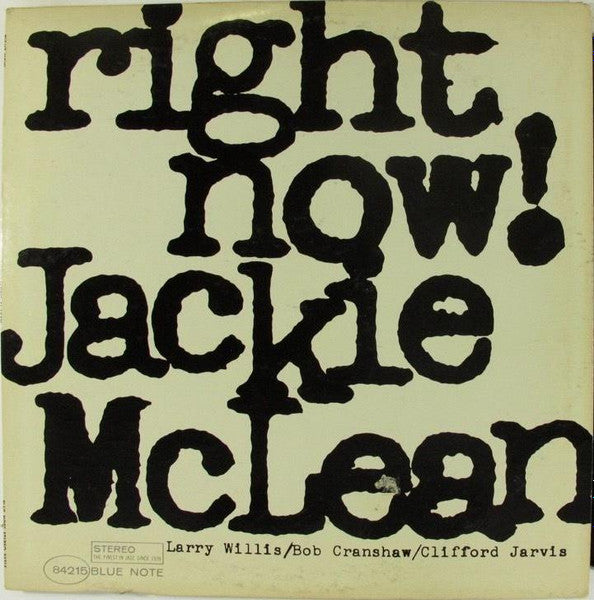 Jackie McLean : Right Now! (LP, Album)