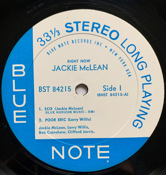 Jackie McLean : Right Now! (LP, Album)