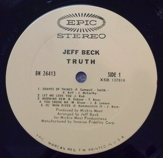 Jeff Beck : Truth (LP, Album, San)