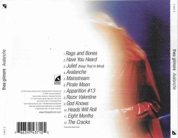 Thea Gilmore : Avalanche (CD, Album)