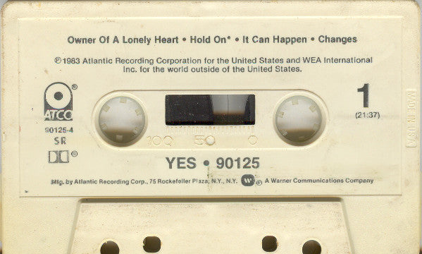 Yes : 90125 (Cass, Album, Dol)