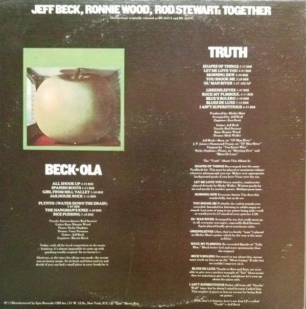 Jeff Beck : Truth / Beck-Ola (2xLP, Comp, RE, Ter)