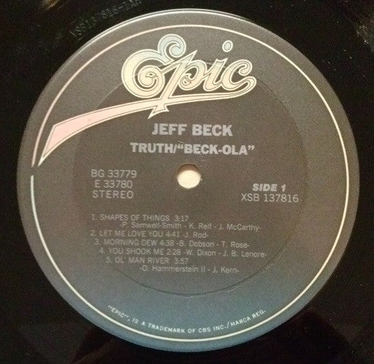 Jeff Beck : Truth / Beck-Ola (2xLP, Comp, RE, Ter)