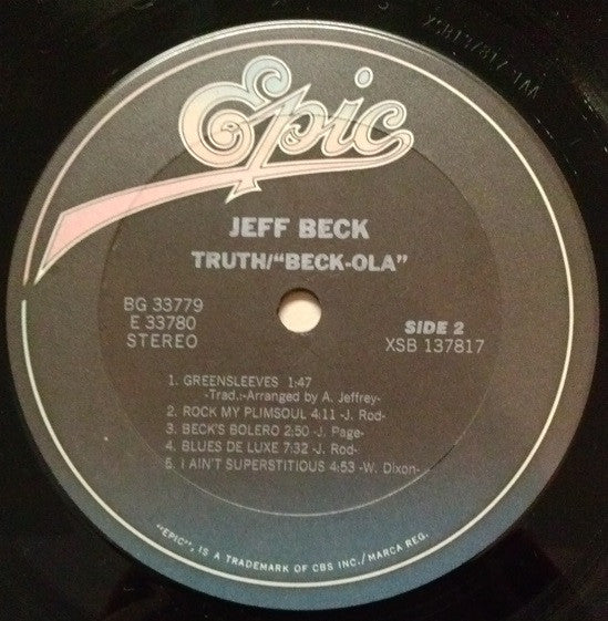 Jeff Beck : Truth / Beck-Ola (2xLP, Comp, RE, Ter)
