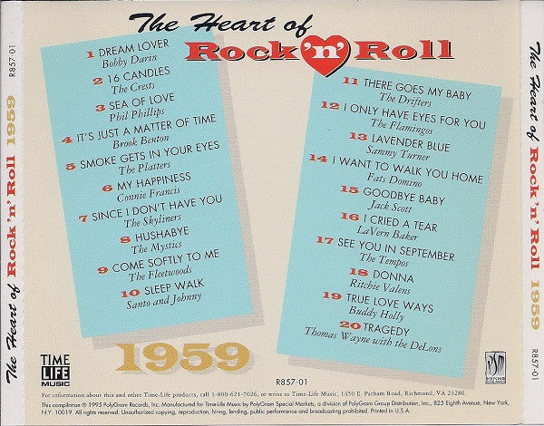 Various : The Heart Of Rock 'N' Roll - 1959 (CD, Comp)