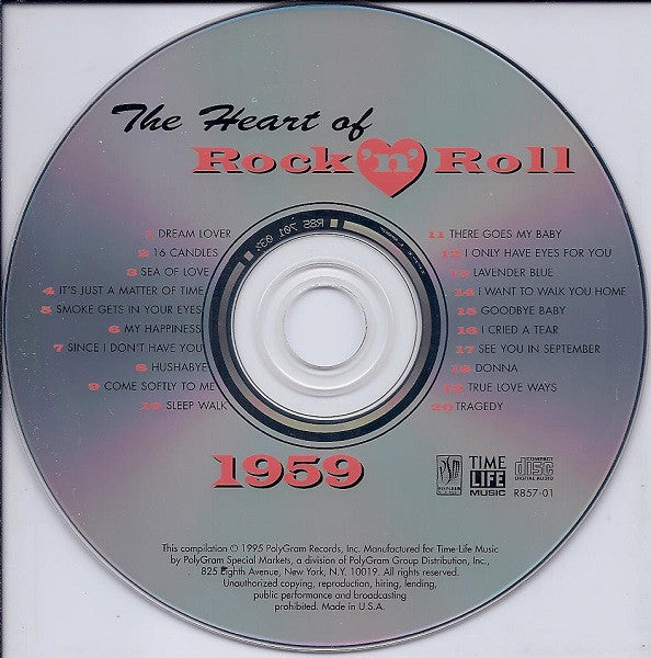 Various : The Heart Of Rock 'N' Roll - 1959 (CD, Comp)