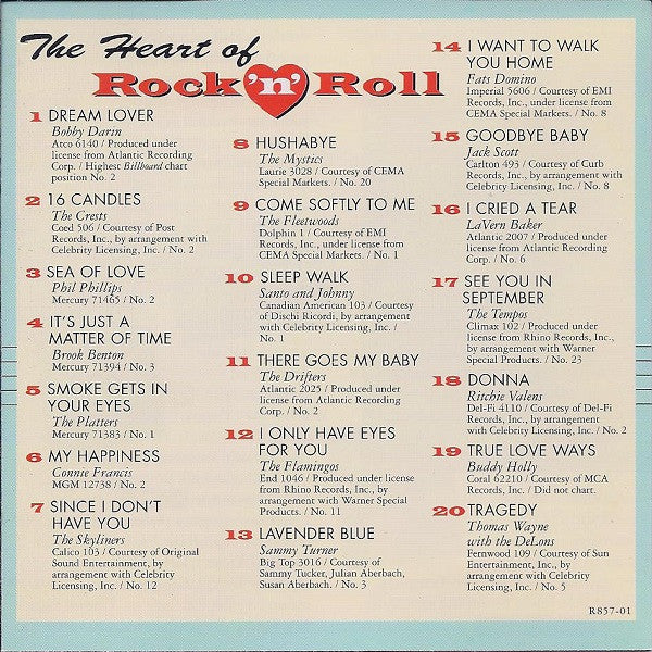 Various : The Heart Of Rock 'N' Roll - 1959 (CD, Comp)