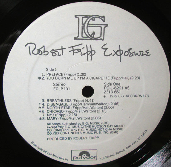 Robert Fripp : Exposure (LP, Album)