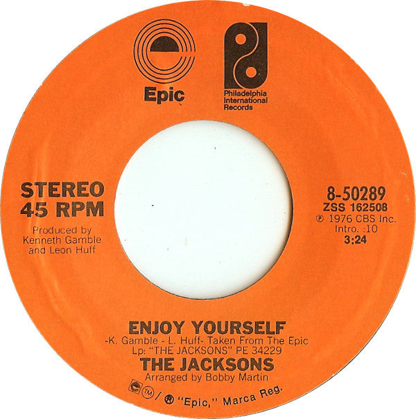 The Jacksons : Enjoy Yourself (7", Single, Styrene, Ter)