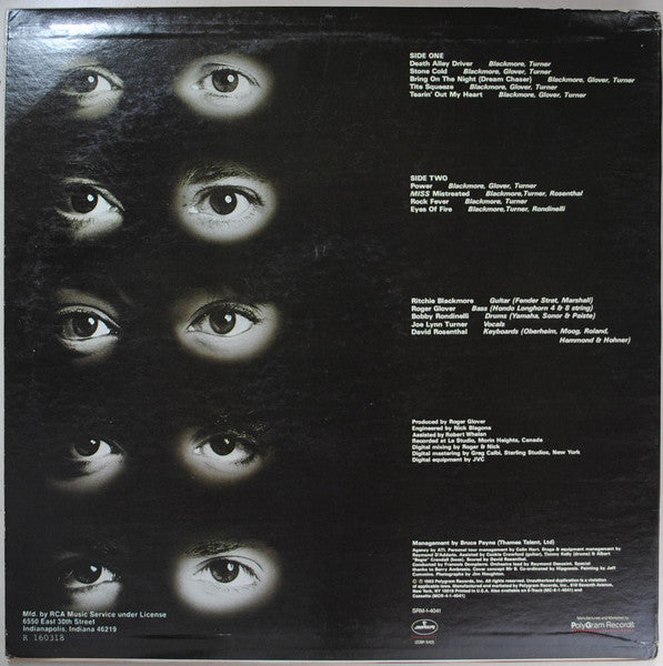 Rainbow : Straight Between The Eyes (LP, Album, Club, RCA)