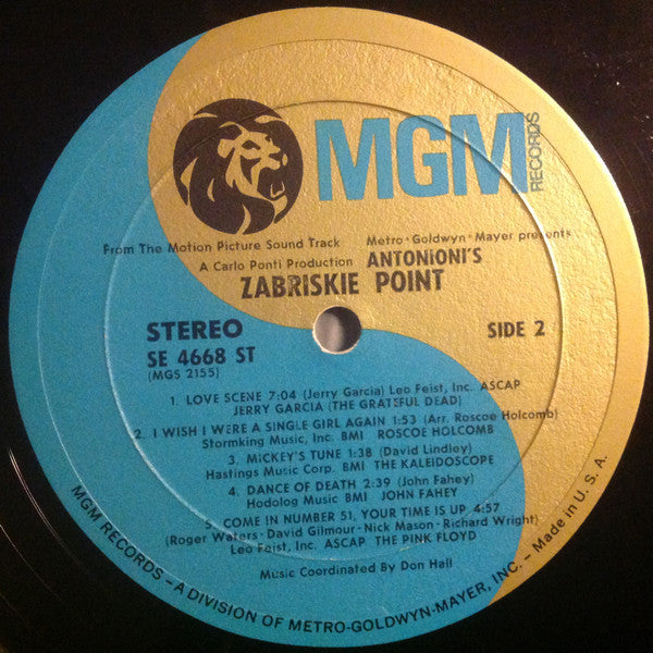 Various : Zabriskie Point (Original Motion Picture Soundtrack) (LP, Comp, H.V)