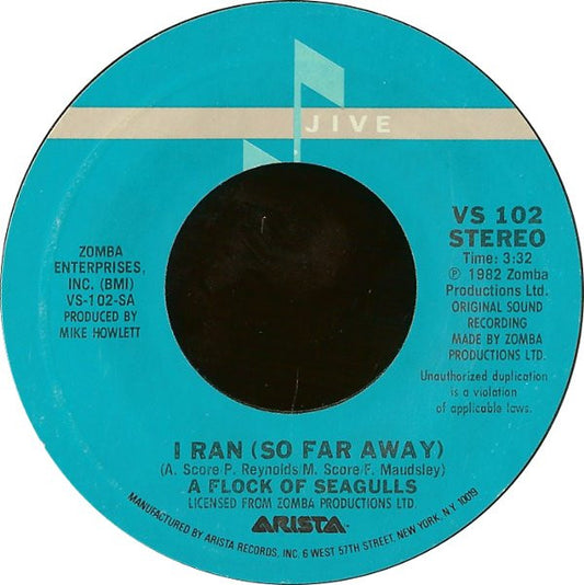 A Flock Of Seagulls : I Ran (So Far Away) (7", Single)