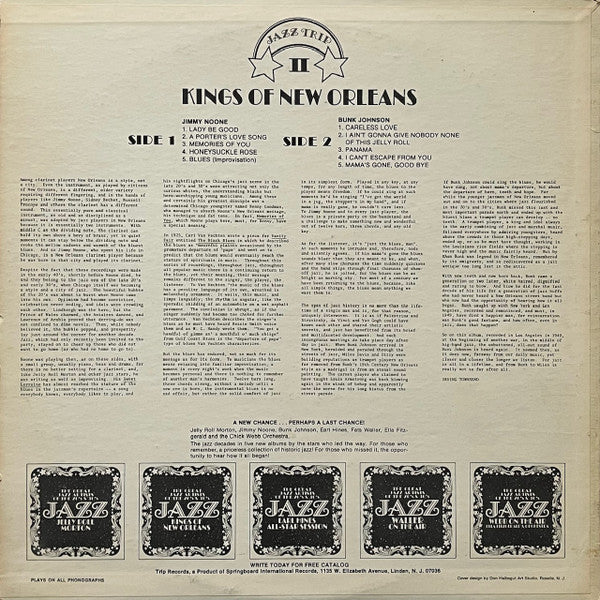 Jimmie Noone, Bunk Johnson : Kings Of New Orleans (LP, Comp)