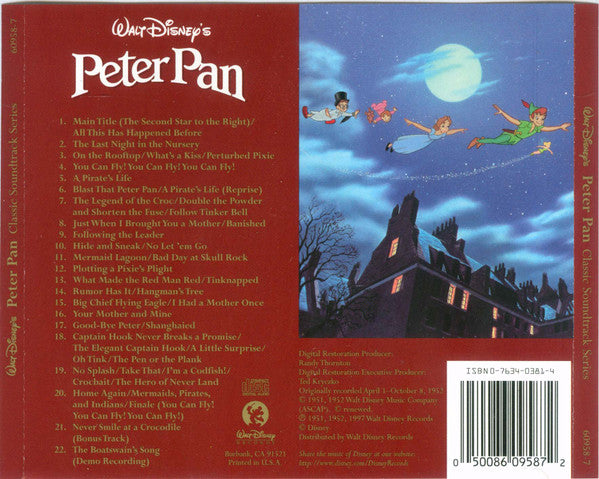 Various : Walt Disney's Peter Pan (CD, Album, RE, RM, Dig)