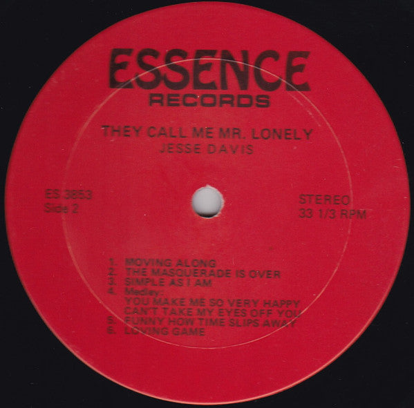 Jesse Davis : They Call Me "Mr. Lonely" (LP, Album)
