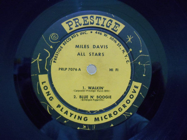 Miles Davis All Stars : Walkin' (LP, Album, Comp, Mono)