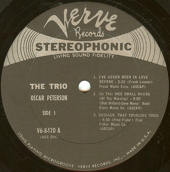 The Oscar Peterson Trio : The Trio : Live From Chicago (LP, Album)