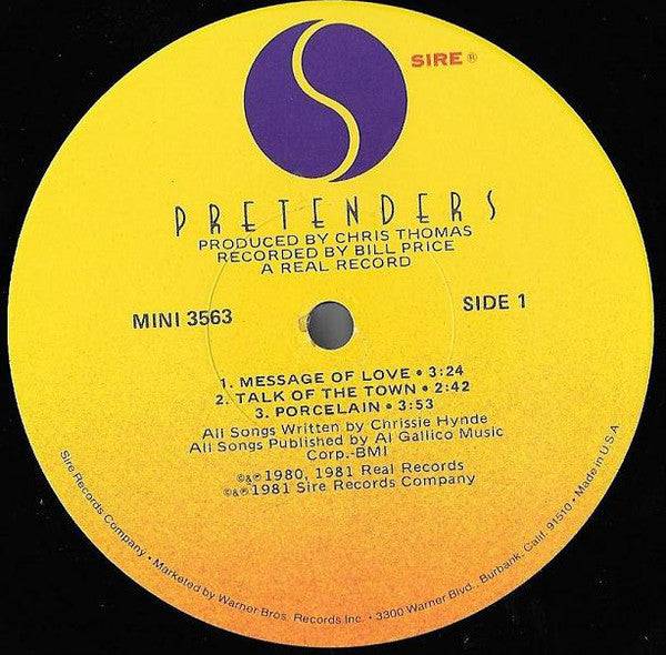 The Pretenders : Extended Play (12", EP, Jac)