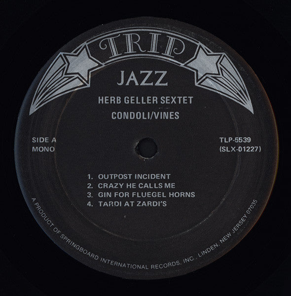 Herb Geller Sextette : The Herb Geller Sextette (LP, Album, Mono, RE)