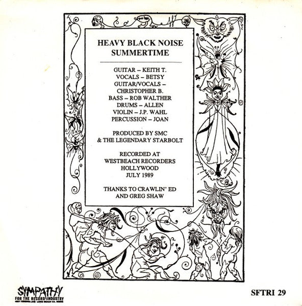 Sacred Miracle Cave : Heavy Black Noise / Summertime (7", Single, Blu)