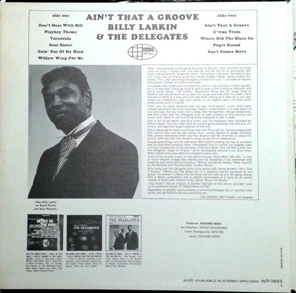 Billy Larkin & The Delegates* : Ain't That A Groove (LP, Album)