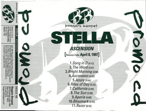 Stella US : Ascension (CD, Album, Promo)