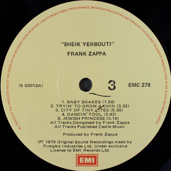 Frank Zappa : Sheik Yerbouti (2xLP, Album, RE, RM)