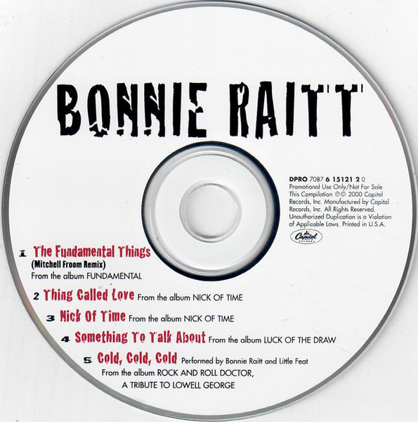 Bonnie Raitt : The Fundamental Things (CD, Comp, Promo)