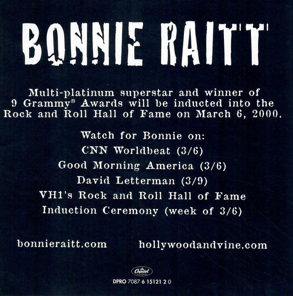 Bonnie Raitt : The Fundamental Things (CD, Comp, Promo)