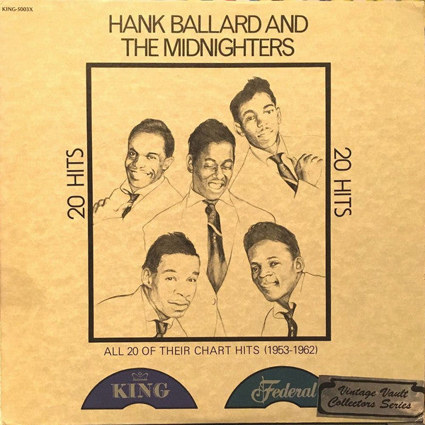 Hank Ballard & The Midnighters : 20 Hits: All 20 Of Their Chart Hits (1953-1962) (LP, Comp)