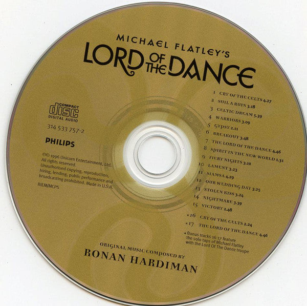 Ronan Hardiman : Michael Flatley's Lord Of The Dance (CD, Album)