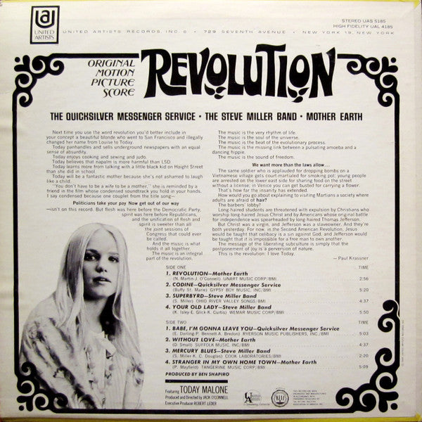 Various : Revolution - Original Motion Picture Score (LP, Comp, Mon)