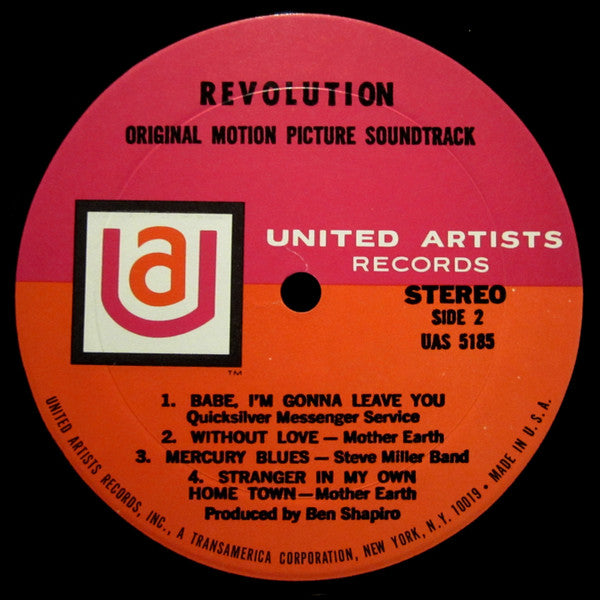 Various : Revolution - Original Motion Picture Score (LP, Comp, Mon)