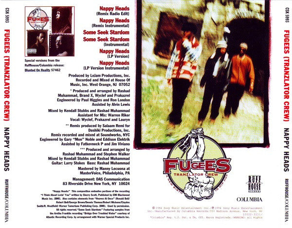 Fugees : Nappy Heads (CD, Maxi, Promo)