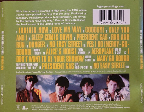 The Psychedelic Furs : Forever Now (CD, Album, RE, RM)