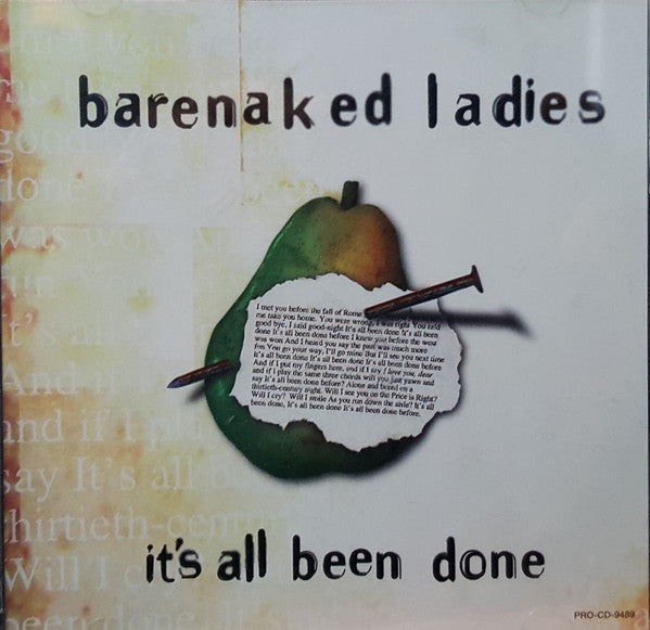 Barenaked Ladies : It's All Been Done (CD, Single, Promo)