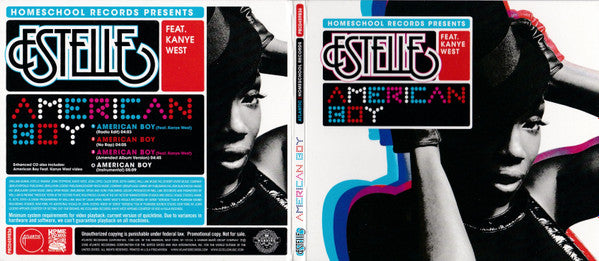 Estelle Feat. Kanye West : American Boy (CD, Single, Enh, Promo, Dig)