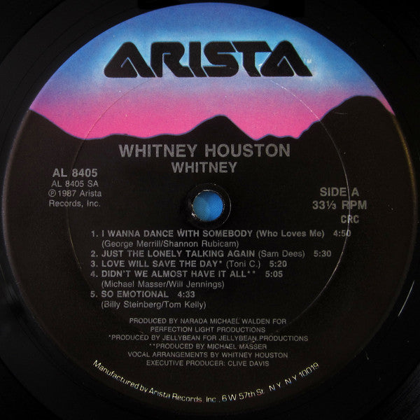 Whitney Houston : Whitney (LP, Album, Club, CRC)