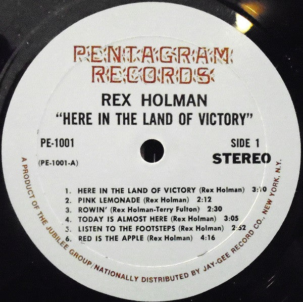 Rex Holman : Here In The Land Of Victory (LP, Album, Mon)
