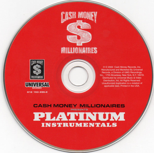 Cash Money Millionaires : Platinum Instrumentals (CD, Album)
