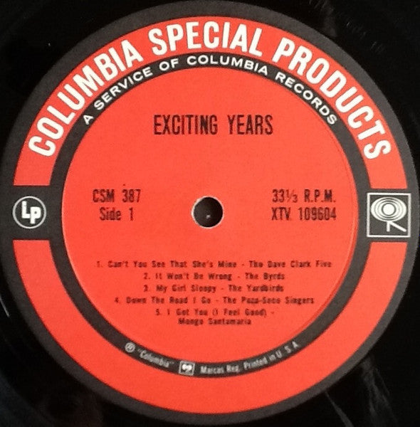 Various : The Exciting Years (LP, Ltd, Smplr)