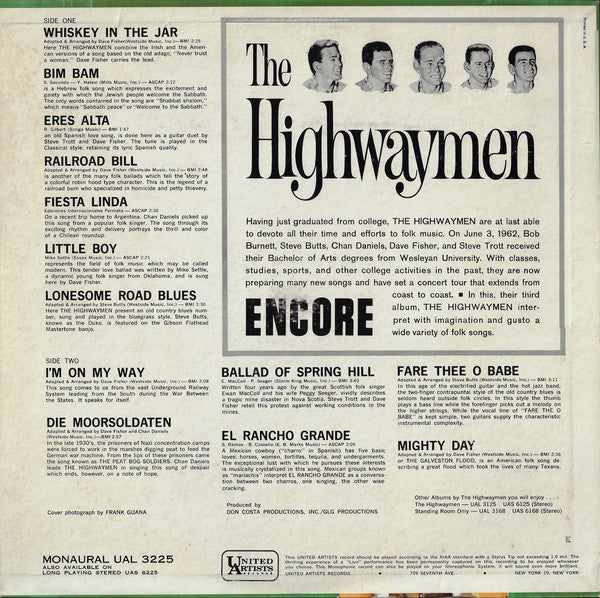Highwaymen : Encore (LP, Album, Mono)